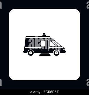 L'icône d'ambulance, le style simple Illustration de Vecteur