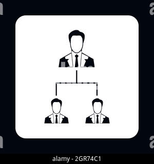 La structure de l'entreprise, l'icône de style simple. Illustration de Vecteur