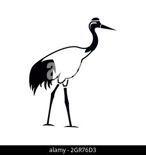 L'icône de Stork, le style simple Illustration de Vecteur