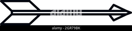 L'icône flèche droite Bow style du contour, Illustration de Vecteur