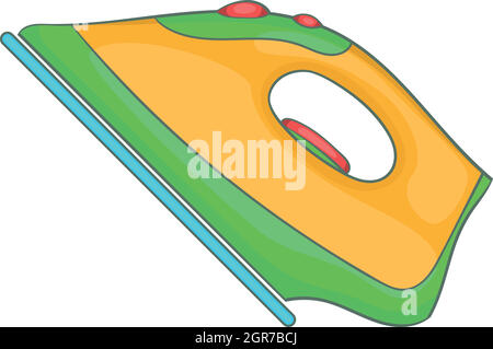 Fer à repasser, icône de l'outil électrique style cartoon Illustration de Vecteur