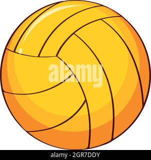 Volley simple de couleur jaune Illustration de Vecteur