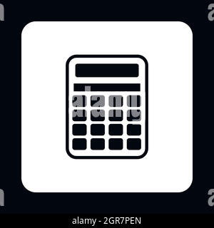 L'icône Calculatrice scolaire, le style simple Illustration de Vecteur