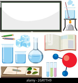 Grand équipement scientifique sur fond blanc Illustration de Vecteur