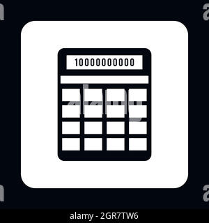 L'icône de la calculatrice, le style simple Illustration de Vecteur