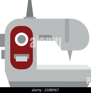 L'icône de la machine à coudre, style plat Illustration de Vecteur