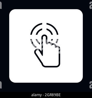 Par contre, l'icône du curseur cible simple style Illustration de Vecteur