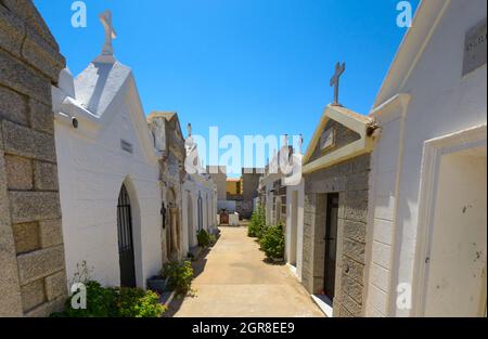 L'intérieur du cimetière marin de Bonifacio, Corse Banque D'Images