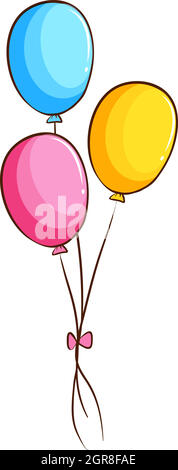 Une simple mise en plan colorée de bulles Illustration de Vecteur