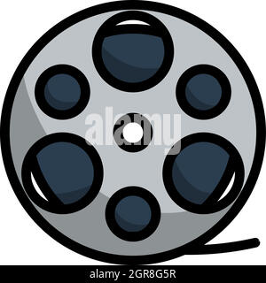 Icône de bobine de film Illustration de Vecteur