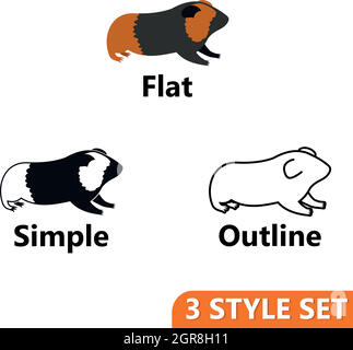 Icons set Hamster Illustration de Vecteur