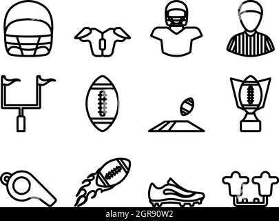 Football Icon Set Illustration de Vecteur