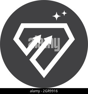 Logo en forme de flèche en forme de losange représentant une illustration d'icône vectorielle Illustration de Vecteur