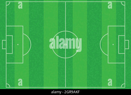 Vert à rayures réaliste de football ou de soccer Illustration de Vecteur