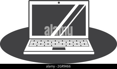 illustration vectorielle de l'icône du logo de l'ordinateur portable Illustration de Vecteur