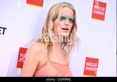 New York, États-Unis. 30 septembre 2021. Model Hanne Gaby Odiele participe au gala de la mode d'automne 2021 du New York City Ballet au Lincoln Center Plaza de New York, NY, le 30 septembre 2021. (Photo par Anthony Behar/Sipa USA) crédit: SIPA USA/Alay Live News Banque D'Images