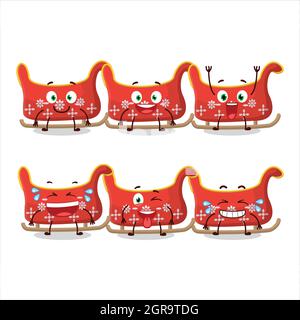 Personnage de dessin animé de traîneau à rennes avec expression de sourire. Illustration vectorielle Illustration de Vecteur