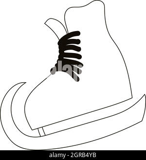 Icône style du contour, patins Illustration de Vecteur