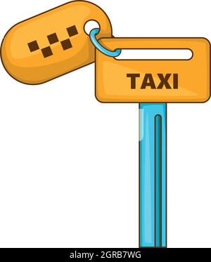 Clefs pour l'icône de style cartoon, taxi Illustration de Vecteur