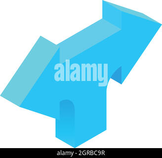 Deux flèches gauche et droite, l'icône de style cartoon Illustration de Vecteur