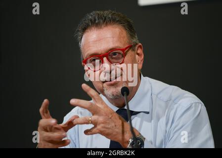 Rome, Italie. 30 septembre 2021. Marco Frittella, journaliste pendant la troisième journée de l'événement 'Festival delle citta', News à Rome, Italie, septembre 30 2021 crédit: Agence de photo indépendante/Alamy Live News Banque D'Images