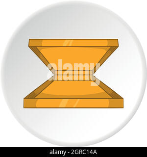 Pour l'icône de boîte de pizza, cartoon style Illustration de Vecteur