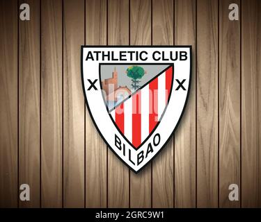 Insigne de football de l'Athletic Bilbao, Espagne, fer sur écusson brodé - France