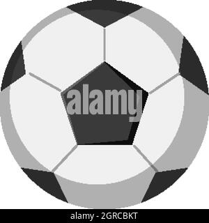 Ballon de football ou de football sur fond blanc Illustration de Vecteur