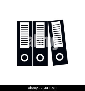 Les dossiers du bureau, l'icône de style simple. Illustration de Vecteur
