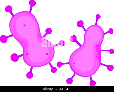 Bactéries de forme ronde Illustration de Vecteur