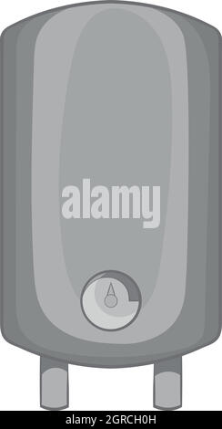 L'icône de chauffe-eau, style monochrome noir Illustration de Vecteur