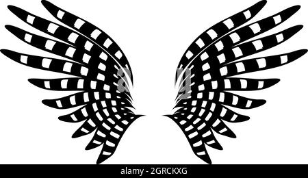 Les ailes des oiseaux, l'icône de style simple. Illustration de Vecteur