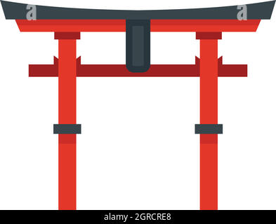 Le Japon gate, style plat Illustration de Vecteur