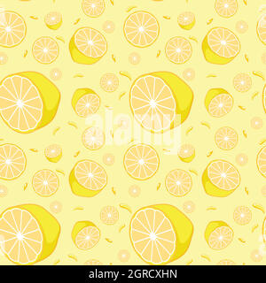 Fond transparent avec citrons jaunes Illustration de Vecteur