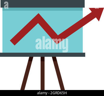 De plus en plus d'icône de présentation graphique Illustration de Vecteur