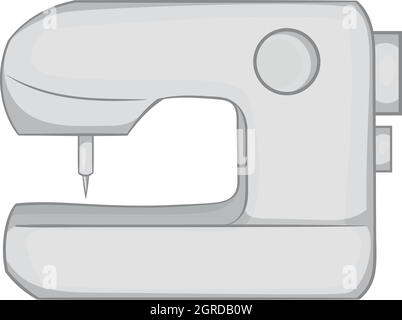 L'icône de la machine à coudre, style monochrome noir Illustration de Vecteur