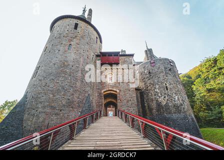 Castell Coch ou le château rouge. Cardiff, pays de Galles du Sud, Royaume-Uni - 15 septembre 2021 Banque D'Images