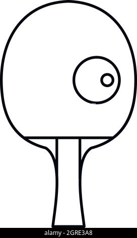 Raquette et balle pour jouer au tennis de table icon Illustration de Vecteur