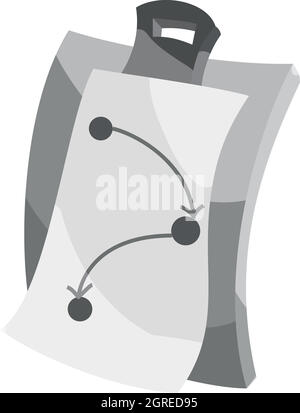 Presse-papiers, l'icône de style monochrome noir Illustration de Vecteur