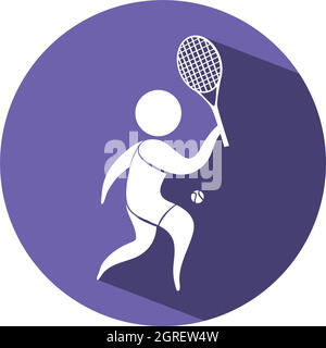 Design emblématique du sport pour le tennis Illustration de Vecteur