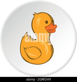 Canard En Plastique En Caoutchouc Jaune Illustration Vectorielle Dans Un  Style Plat