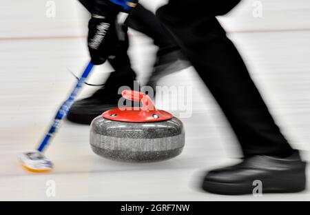 Prague, République tchèque. 07th nov. 2019. ***PHOTO DU FICHIER*** le tournoi de curling masculin Prague Classic 2019 a débuté le 7 novembre 2019 à Prague, République tchèque. Crédit : vit Simanek/CTK photo/Alay Live News Banque D'Images