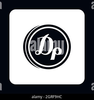 Drachme Monnaie, icône de style simple. Illustration de Vecteur