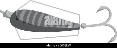 L'icône d'appâts, style monochrome noir Illustration de Vecteur