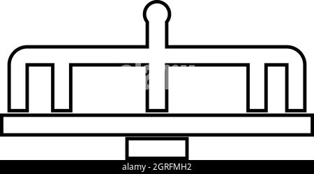 L'icône de rotation, style contour Illustration de Vecteur