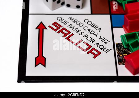 Jeu de société Monopoly de langue espagnole Banque D'Images