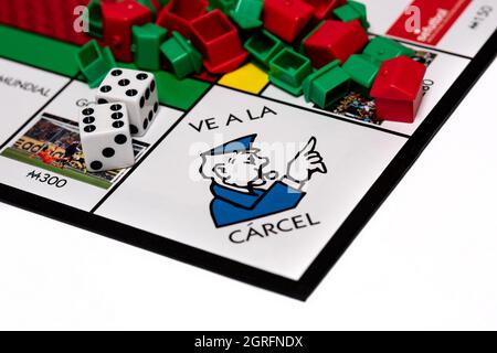 Jeu de société Monopoly de langue espagnole Banque D'Images