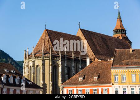 Roumanie, Transylvanie, Brasov, église noire Banque D'Images