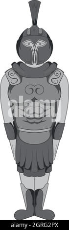 Soldat romain, l'icône de style monochrome noir Illustration de Vecteur