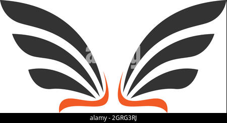 Logo WiNG icône symbole modèle de conception vecteur Illustration de Vecteur